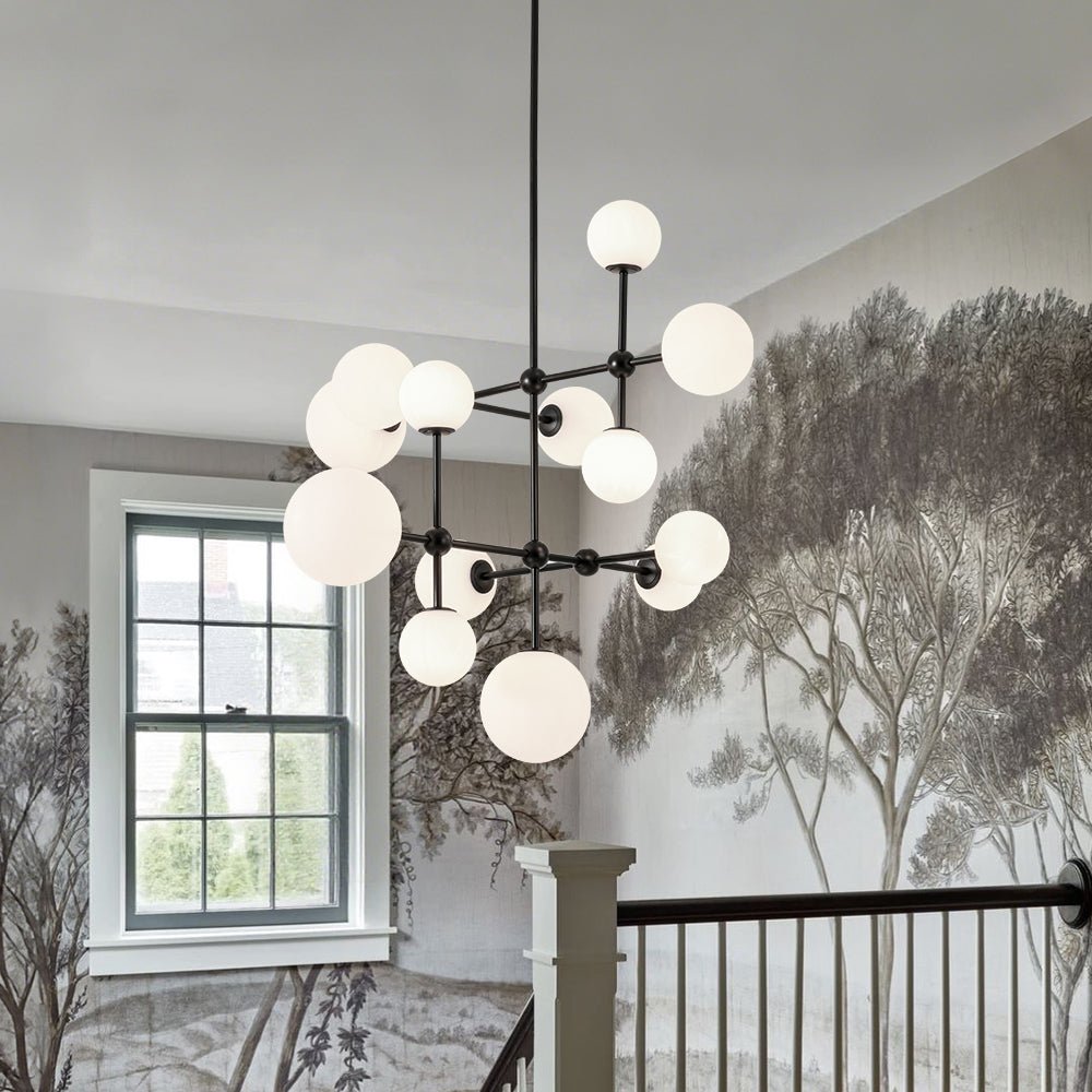 Freyza | Zoruvyt Globe-Bubble-Glas-Opal-Kronleuchter – Esszimmer Wohnzimmer