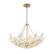 Freyza | Astron Luxe Floral Crystal Chandelier – Dining Room Living Room