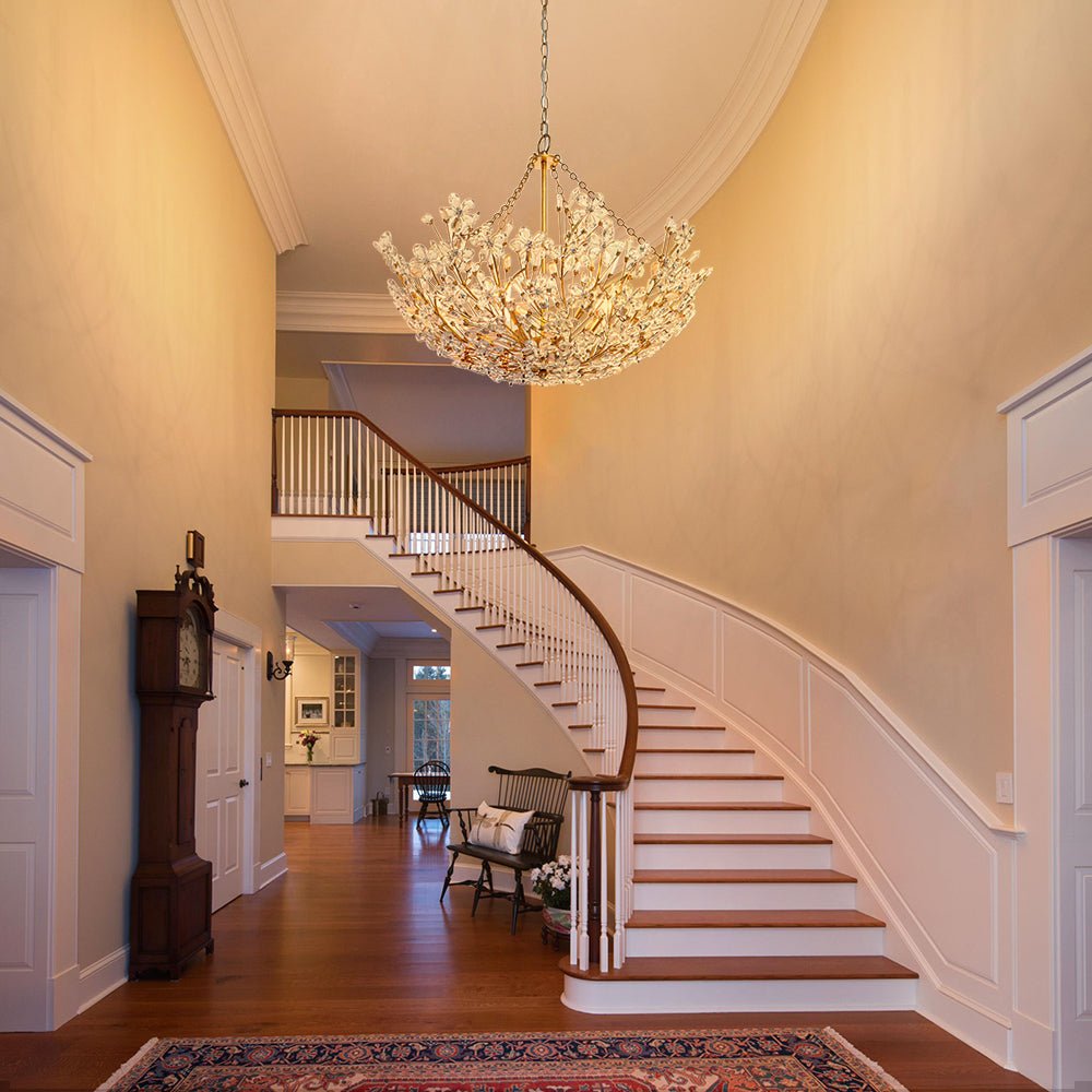 Freyza | Astron Luxe Floral Crystal Chandelier – Dining Room Living Room