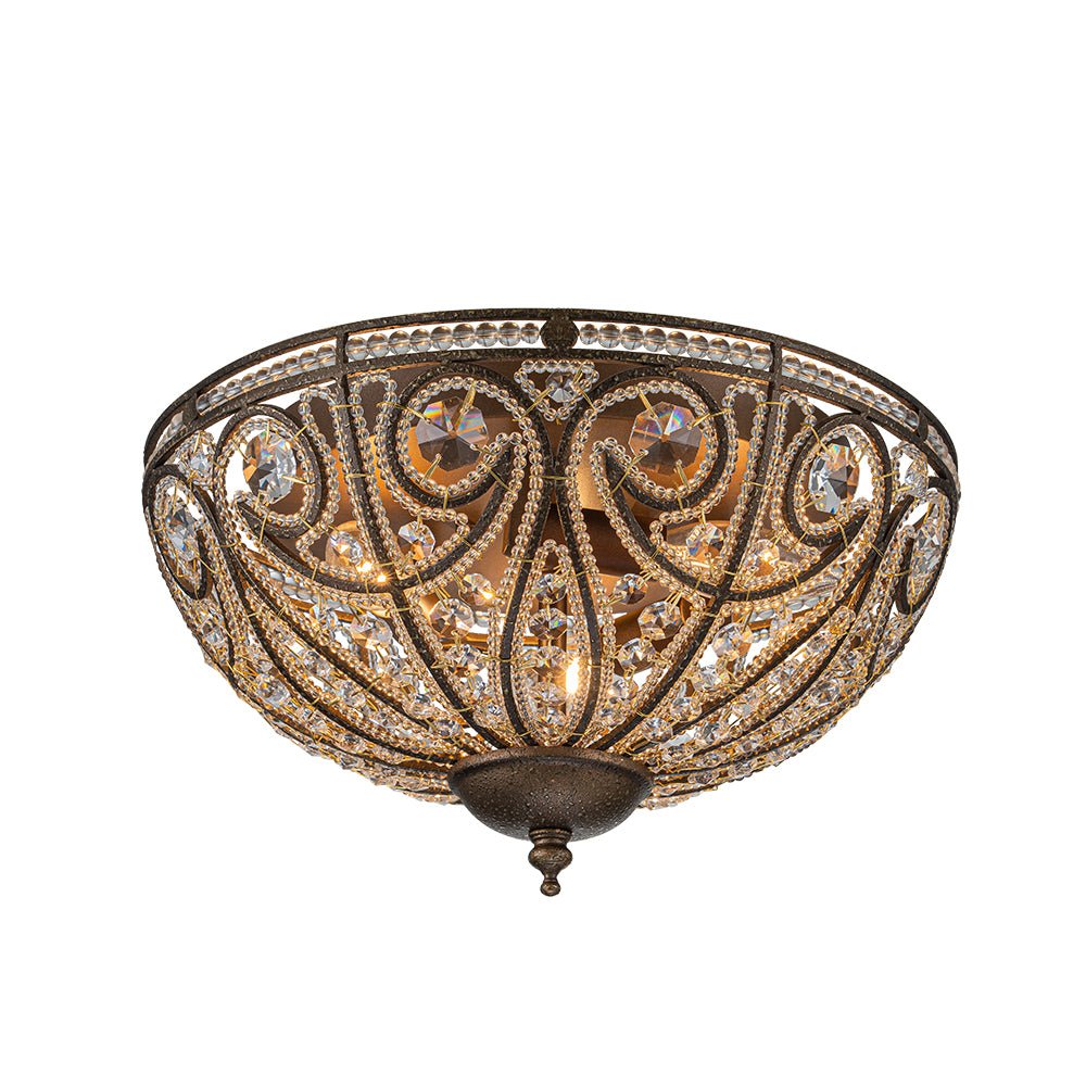 Freyza | Lustre marocain traditionnel de luxe en bronze et cristal – Chambre et salon traditionnels