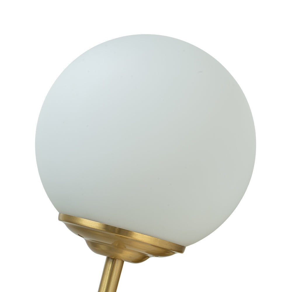 Freyza | Aether Mid-Century Minimalist Brass Glass Wall Sconce – Minimalist Living Room Hallway