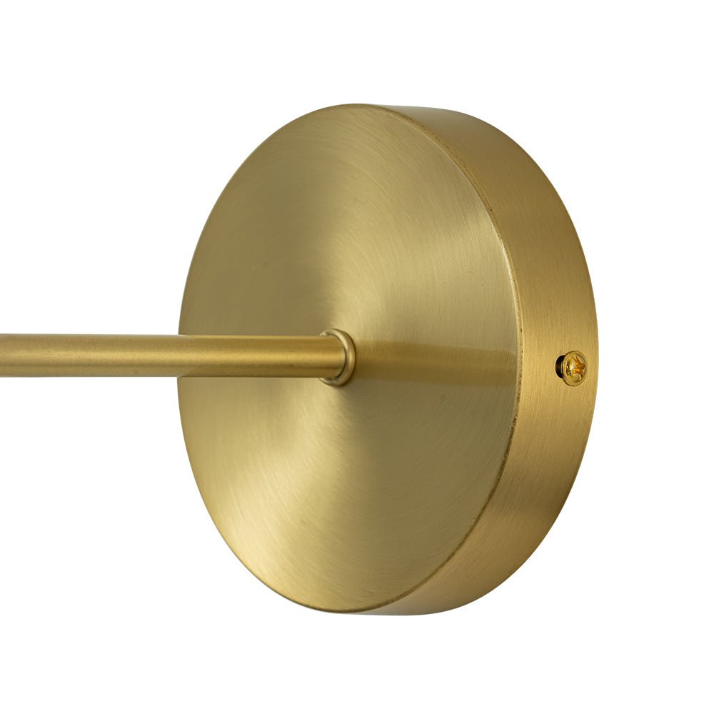 Freyza | Aether Mid-Century Minimalist Brass Glass Wall Sconce – Minimalist Living Room Hallway