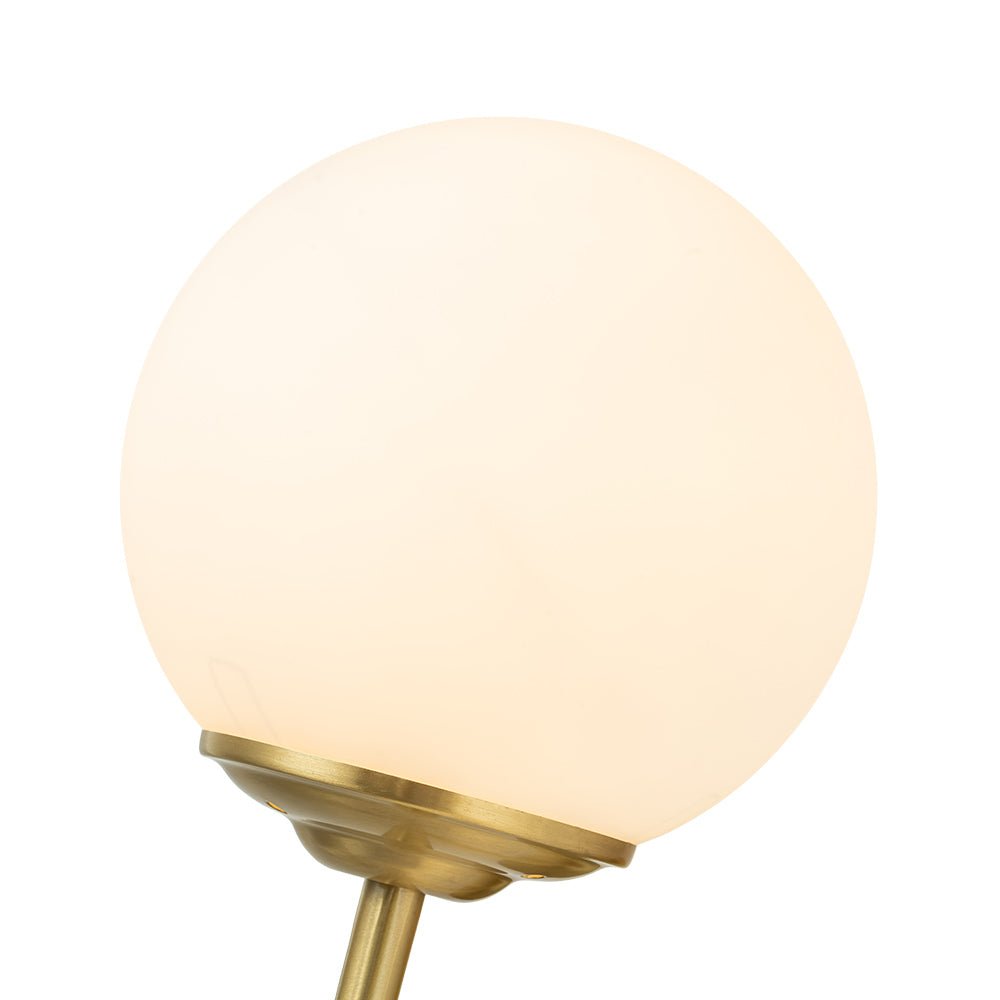 Freyza | Aether Mid-Century Minimalist Brass Glass Wall Sconce – Minimalist Living Room Hallway