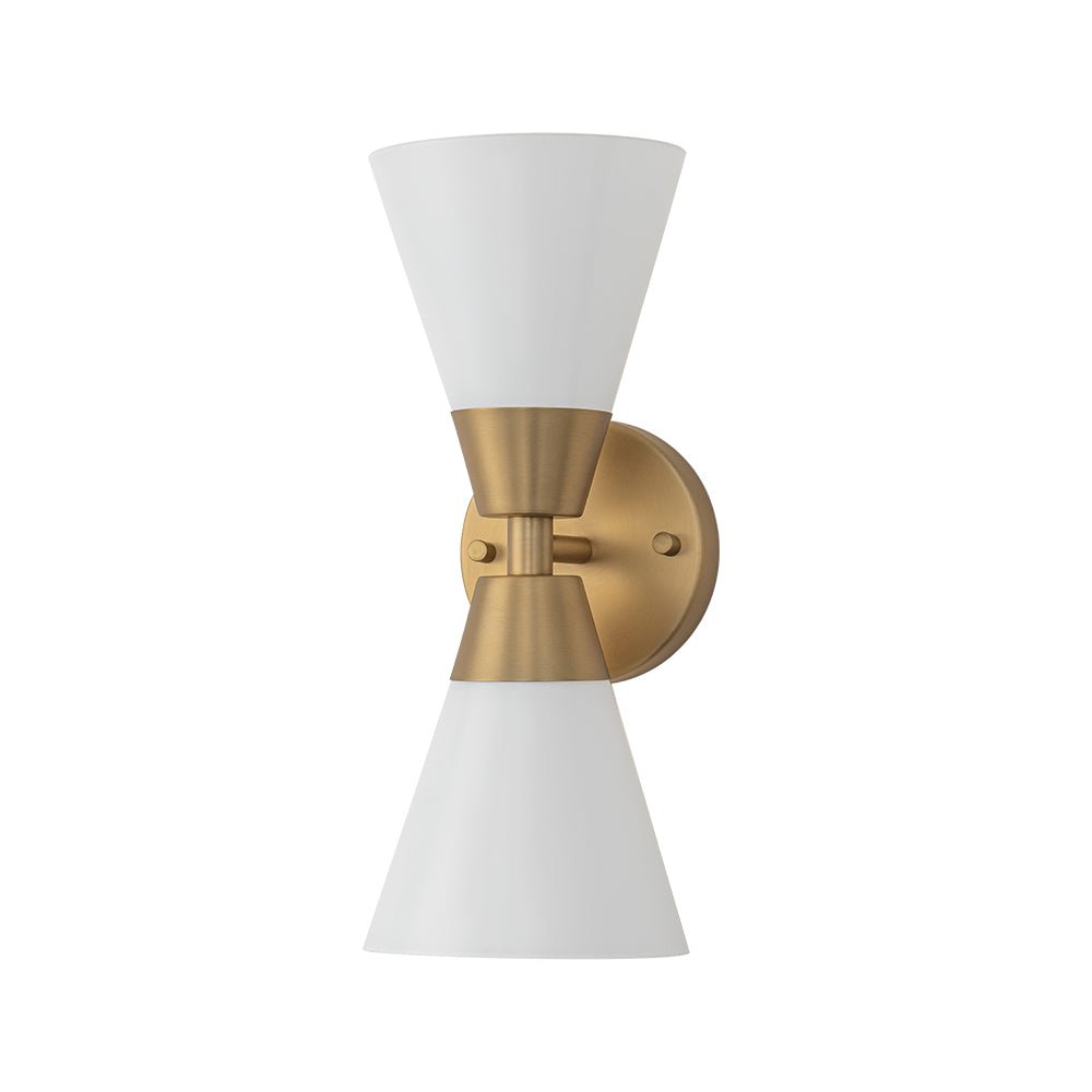 Freyza | Eirikur Wandleuchte aus Opalglas im Mid-Century-Stil – Wohnzimmer und Flur im Mid-Century-Stil