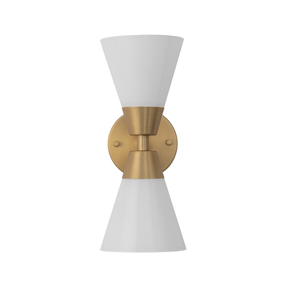 Freyza | Eirikur Wandleuchte aus Opalglas im Mid-Century-Stil – Wohnzimmer und Flur im Mid-Century-Stil