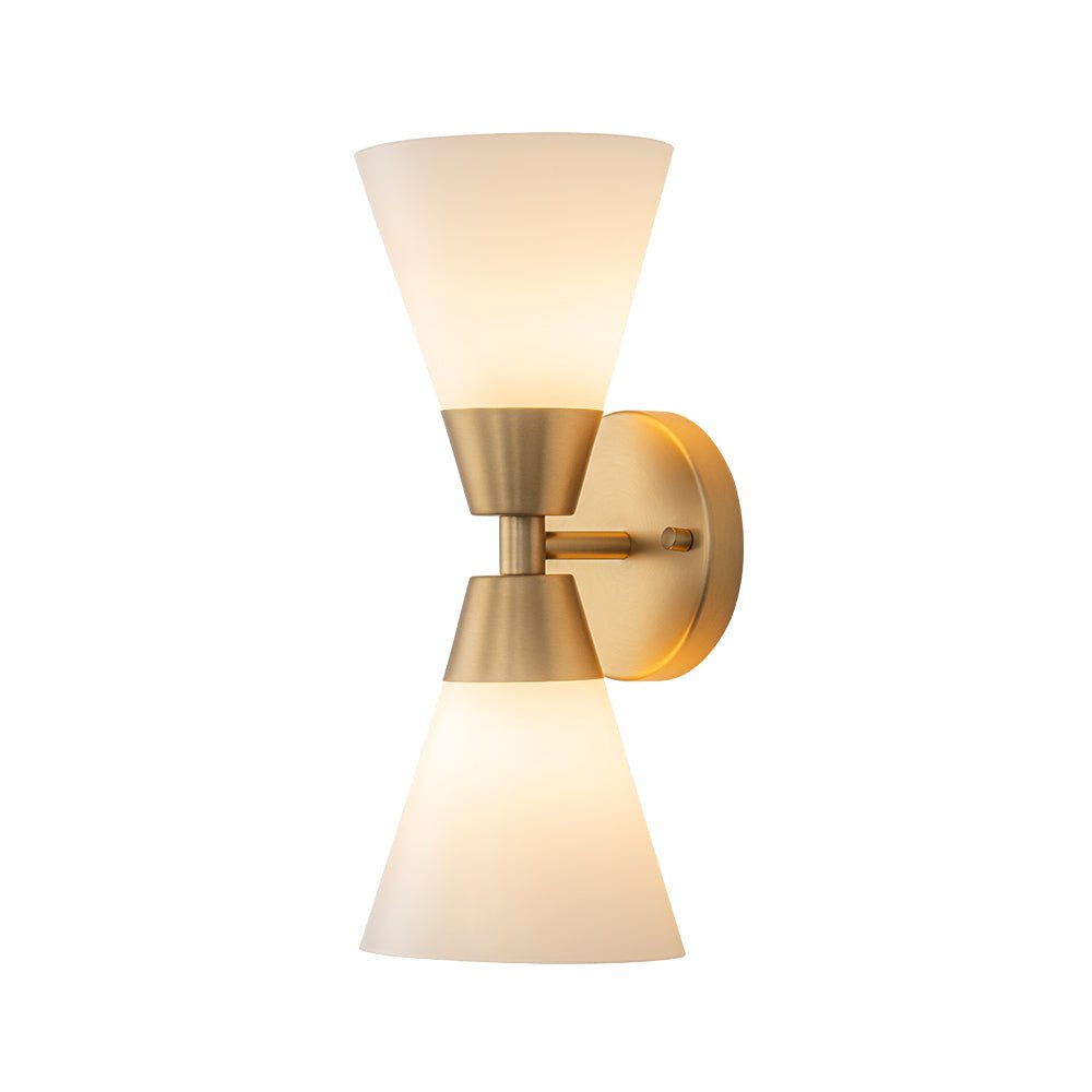 Freyza | Eirikur Wandleuchte aus Opalglas im Mid-Century-Stil – Wohnzimmer und Flur im Mid-Century-Stil