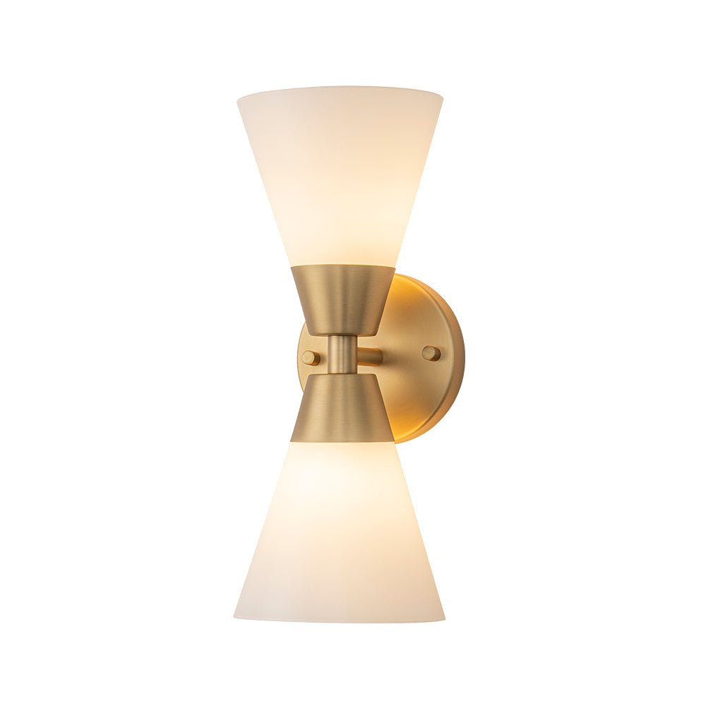 Freyza | Eirikur Wandleuchte aus Opalglas im Mid-Century-Stil – Wohnzimmer und Flur im Mid-Century-Stil