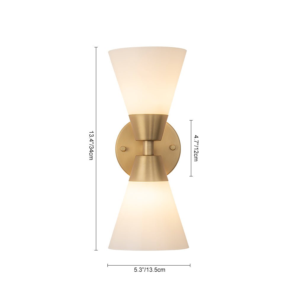 Freyza | Eirikur Wandleuchte aus Opalglas im Mid-Century-Stil – Wohnzimmer und Flur im Mid-Century-Stil