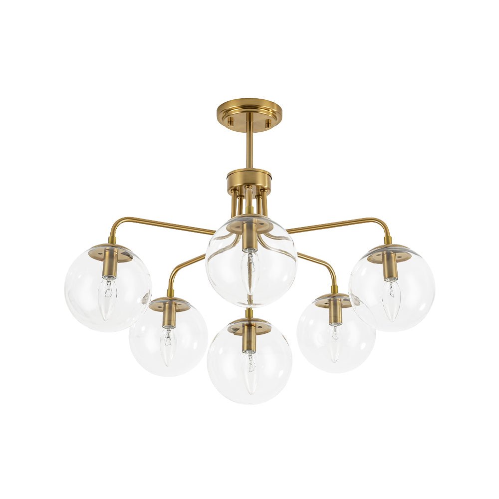 Freyza | Lustre en verre bullé Aevuvix de style moderne du milieu du siècle – Salle à manger et salon de style moderne du milieu du siècle