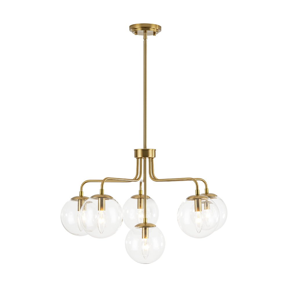 Freyza | Lustre en verre bullé Aevuvix de style moderne du milieu du siècle – Salle à manger et salon de style moderne du milieu du siècle
