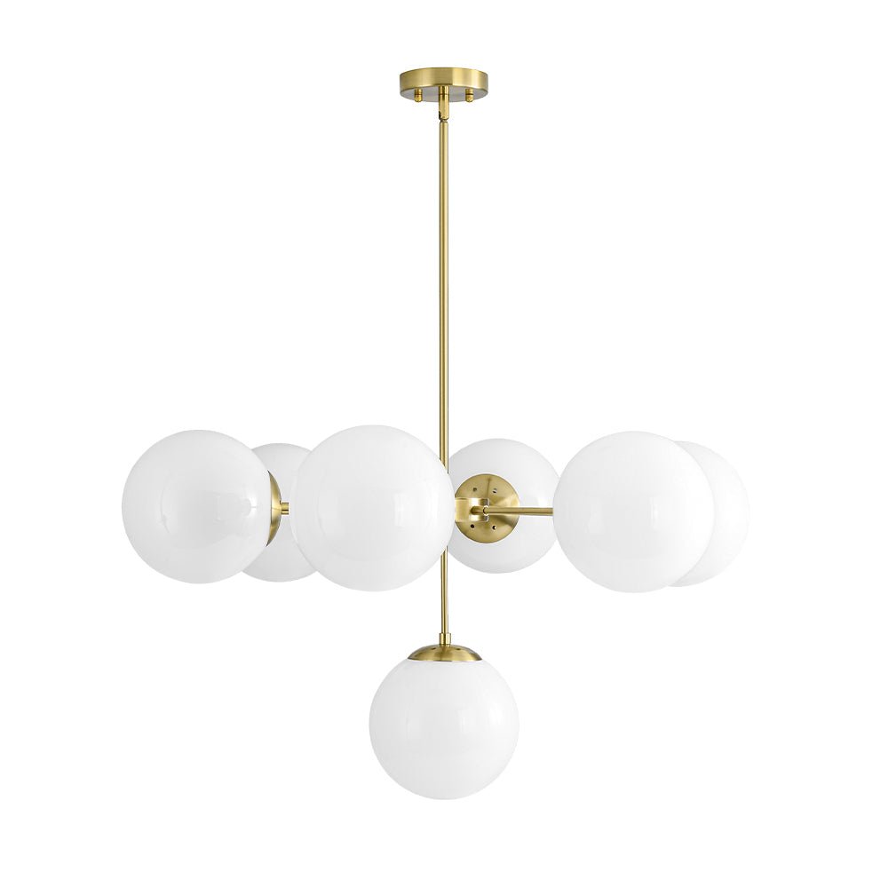 Freyza | Xenuvia Mid-Century-Sputnik-Opalglas-Kronleuchter – Esszimmer und Wohnzimmer im Mid-Century-Stil