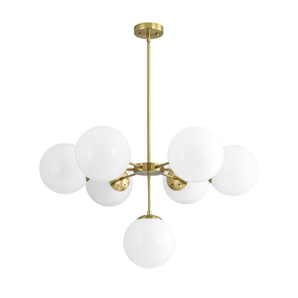 Freyza | Xenuvia Mid-Century-Sputnik-Opalglas-Kronleuchter – Esszimmer und Wohnzimmer im Mid-Century-Stil