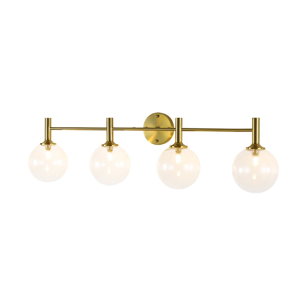 Freyza | Kvennuvux Wandleuchte aus Kugelglas im Mid-Century-Stil – Mid-Century-Wohnzimmer-Flur