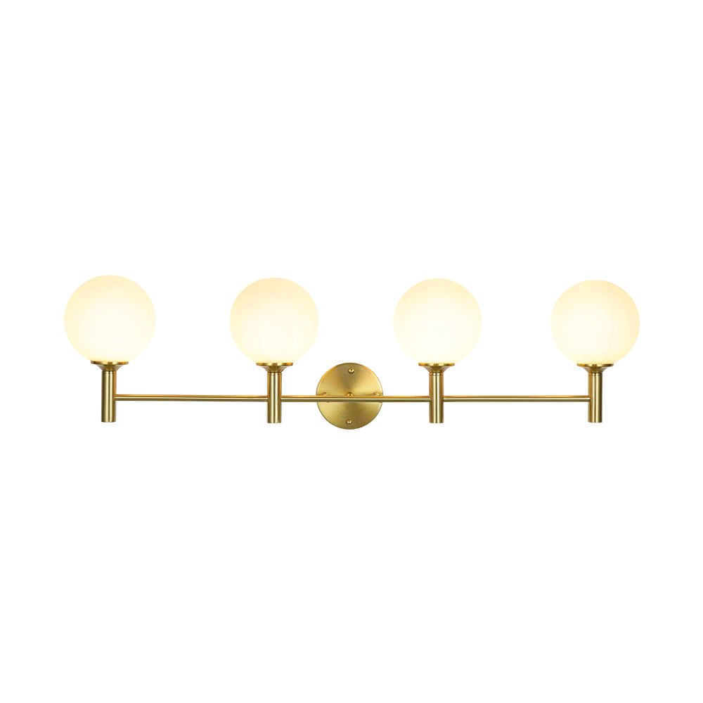 Freyza | Kvennuvux Wandleuchte aus Kugelglas im Mid-Century-Stil – Mid-Century-Wohnzimmer-Flur