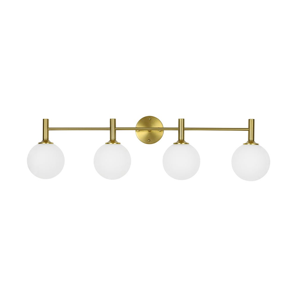 Freyza | Kvennuvux Wandleuchte aus Kugelglas im Mid-Century-Stil – Mid-Century-Wohnzimmer-Flur
