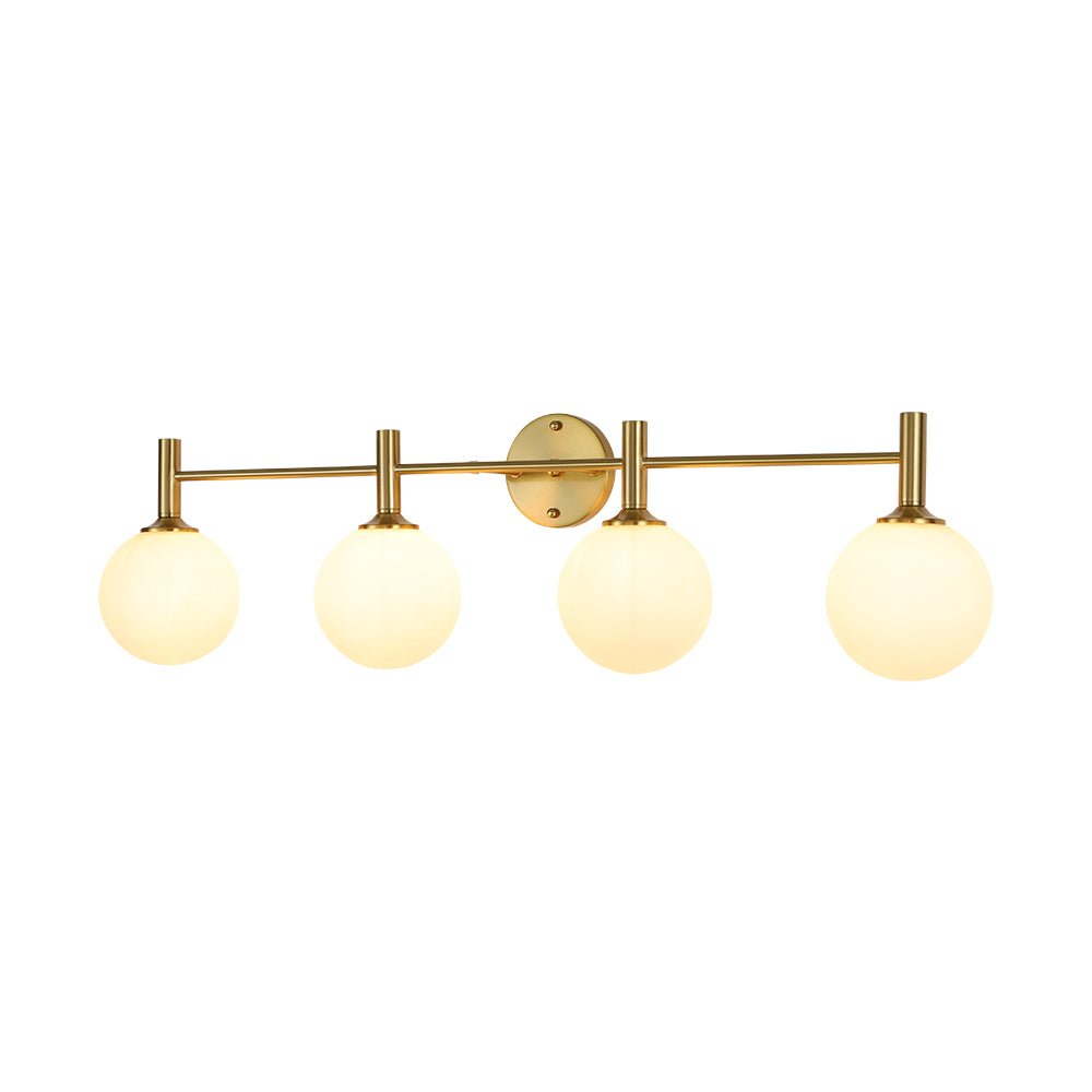 Freyza | Kvennuvux Wandleuchte aus Kugelglas im Mid-Century-Stil – Mid-Century-Wohnzimmer-Flur