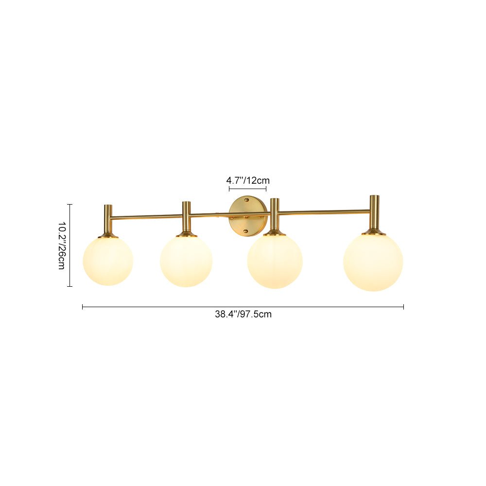 Freyza | Kvennuvux Wandleuchte aus Kugelglas im Mid-Century-Stil – Mid-Century-Wohnzimmer-Flur