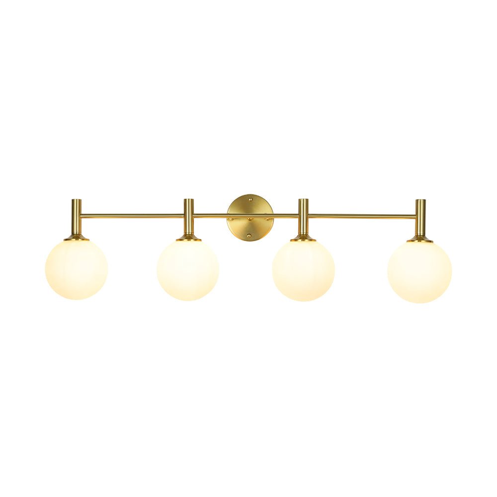 Freyza | Kvennuvux Wandleuchte aus Kugelglas im Mid-Century-Stil – Mid-Century-Wohnzimmer-Flur