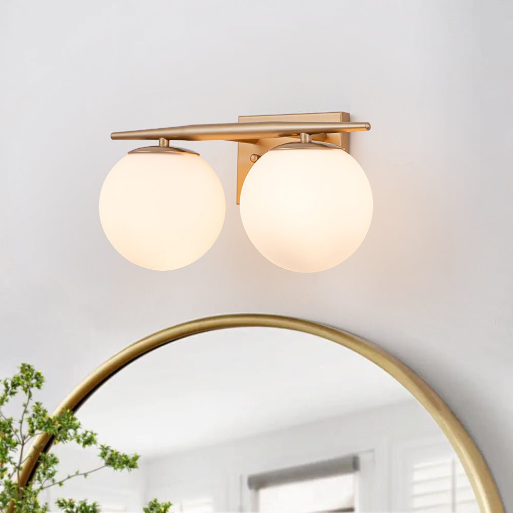 Freyza | Ildvari Wandleuchte aus Opalglas im Mid-Century-Stil – für Wohnzimmer und Flur im Mid-Century-Stil