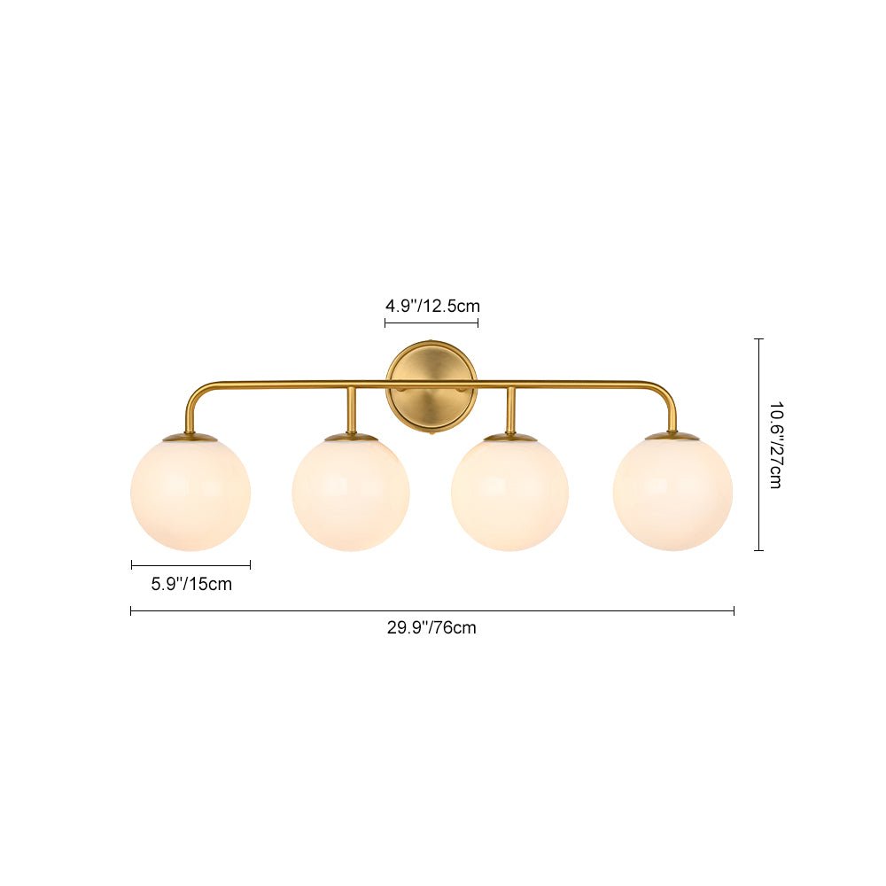 Freyza | Eirikulix Mid-century Shine Glass Opal Wall Sconce – Mid-Century Living Room Hallway