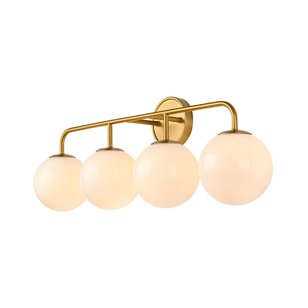 Freyza | Eirikulix Mid-century Shine Glass Opal Wall Sconce – Mid-Century Living Room Hallway