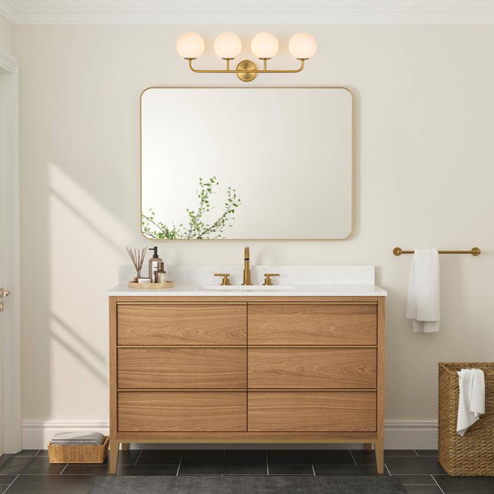 Freyza | Eirikulix Mid-century Shine Glass Opal Wall Sconce – Mid-Century Living Room Hallway