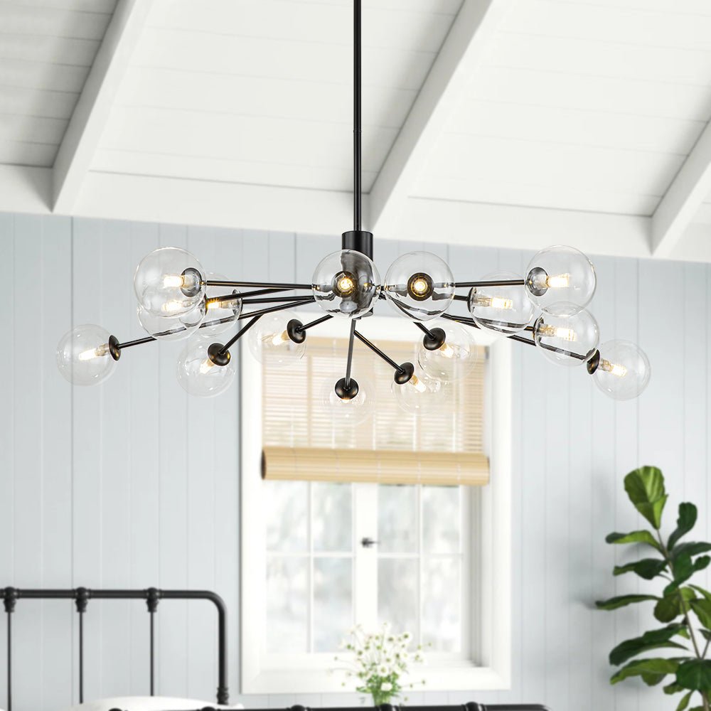 Freyza | Milda Mid Century Glass Chandelier – Dining Room Living Room