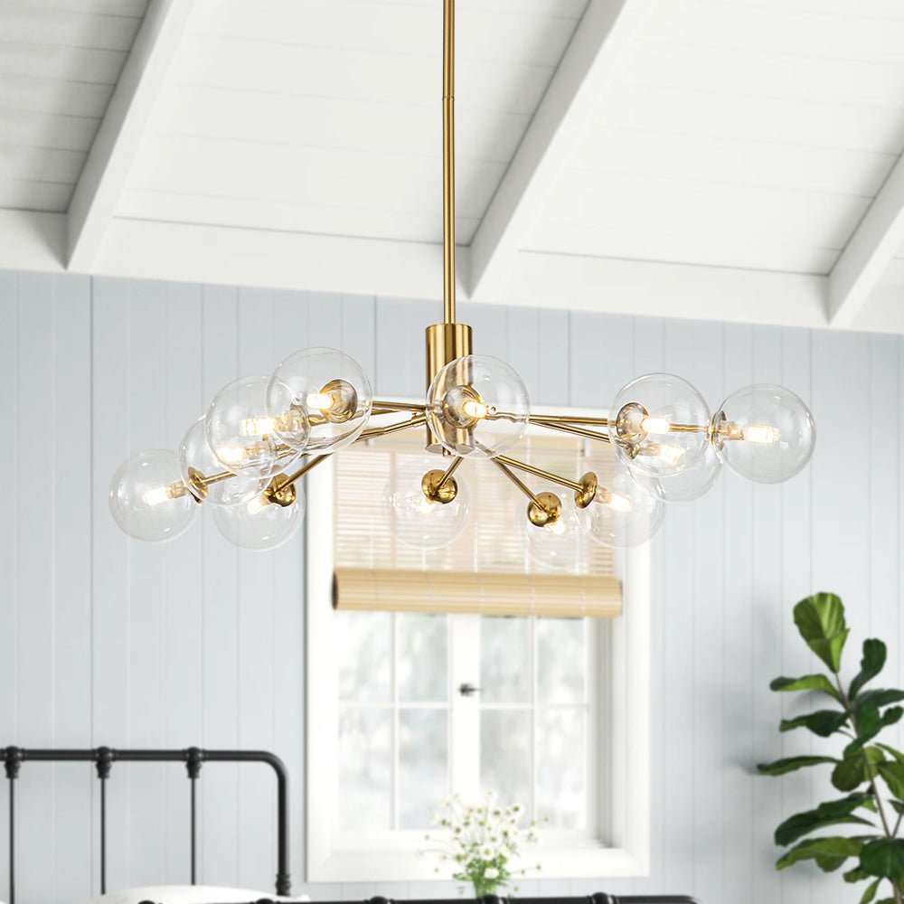 Freyza | Milda Mid Century Glass Chandelier – Dining Room Living Room