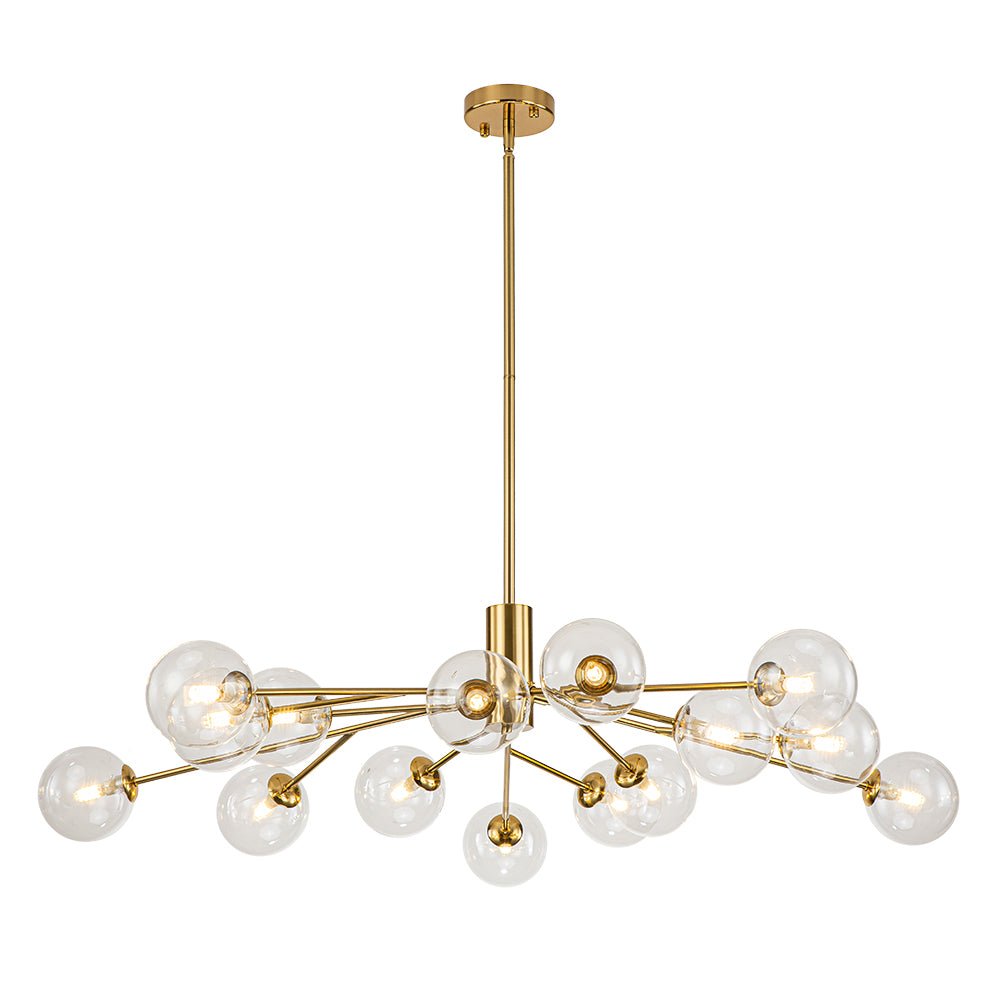 Freyza | Milda Mid Century Glass Chandelier – Dining Room Living Room