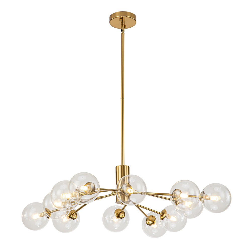 Freyza | Milda Mid Century Glass Chandelier – Dining Room Living Room