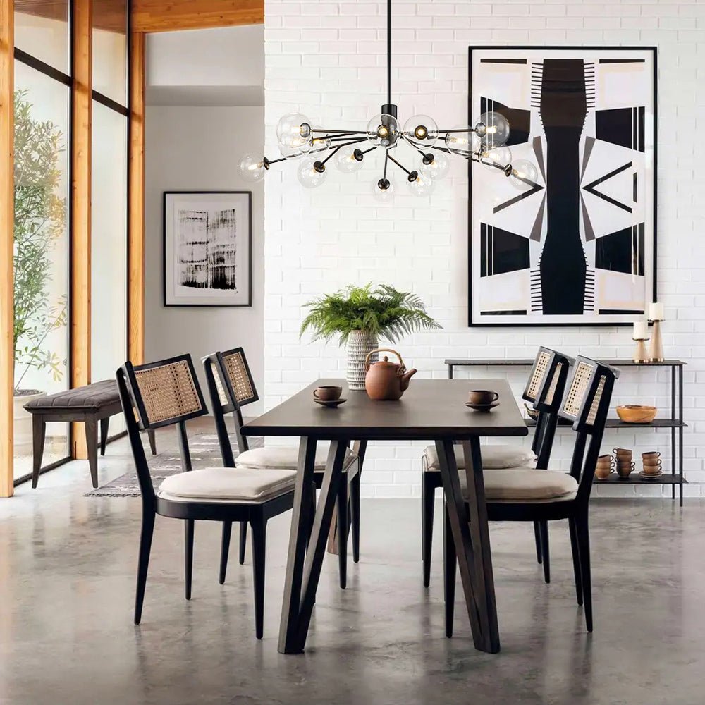 Freyza | Milda Mid Century Glass Chandelier – Dining Room Living Room