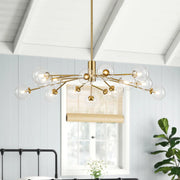Freyza | Milda Mid Century Glass Chandelier – Dining Room Living Room