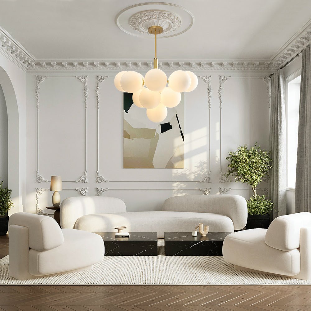 Freyza | Eloria moderner Glas-Kronleuchter – modernes Esszimmer, Wohnzimmer