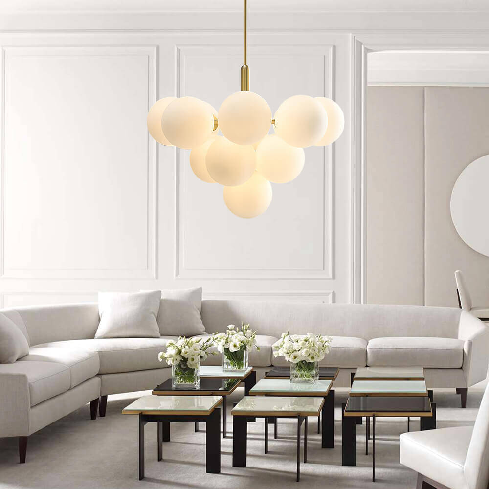 Freyza | Eloria moderner Glas-Kronleuchter – modernes Esszimmer, Wohnzimmer