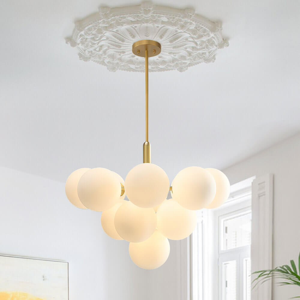 Freyza | Eloria moderner Glas-Kronleuchter – modernes Esszimmer, Wohnzimmer
