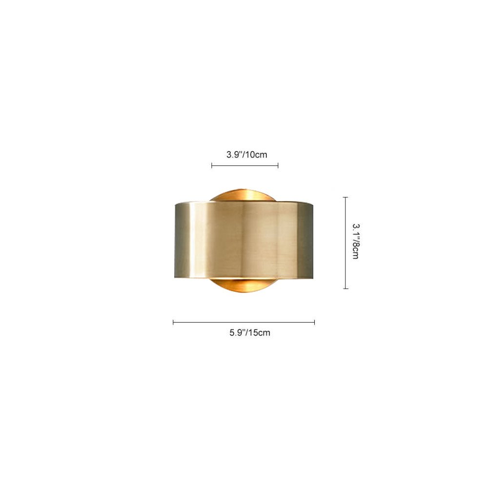 Freyza | Zorunix Minimalist Brass Brass Wall Sconce – Minimalist Living Room Hallway