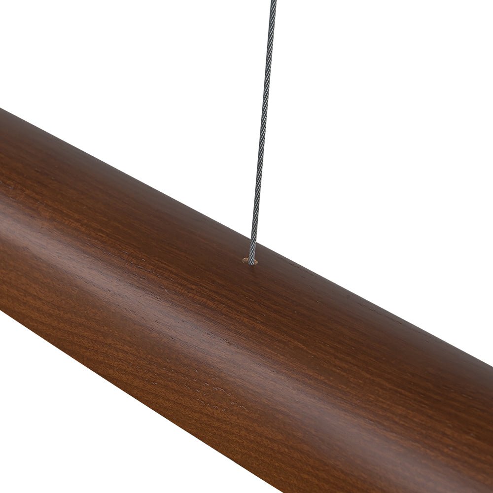 Freyza | Tindari Minimalist Linear Wood Chandelier – Minimalist Dining Room Living Room