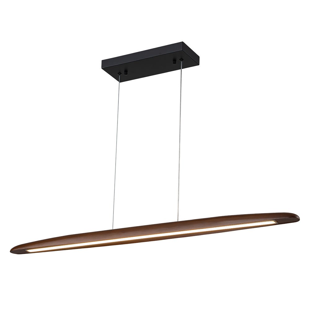 Freyza | Tindari Minimalist Linear Wood Chandelier – Minimalist Dining Room Living Room