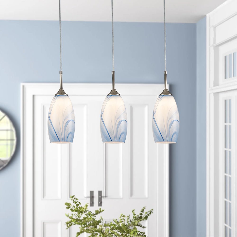 Freyza | Fljotunix Modern Mica Glass Pendant Light – Modern Kitchen Dining Room