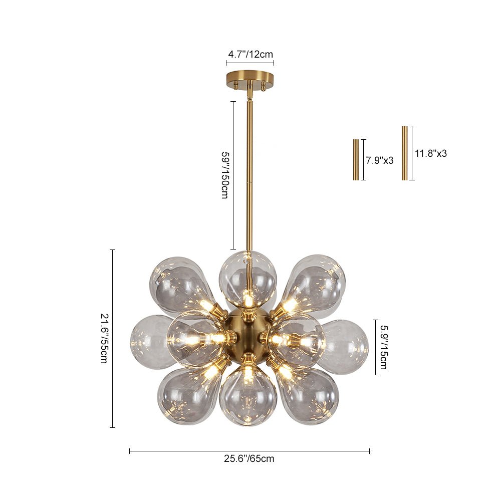 Freyza | Yrvunix Modern Cluster Glass Chandelier – Modern Dining Room Living Room
