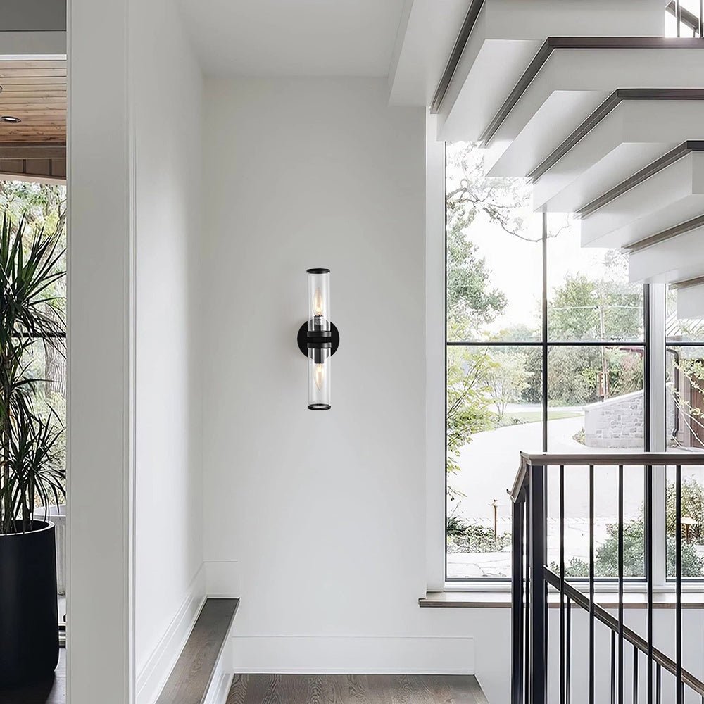 Freyza | Eonia moderne Doppel-Glas-Wandleuchte – modernes Wohnzimmer, Flur