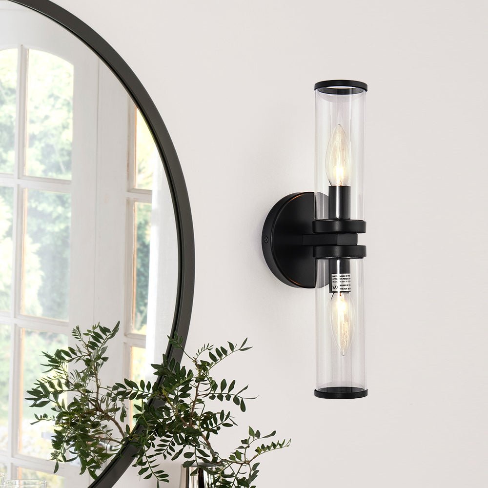 Freyza | Eonia moderne Doppel-Glas-Wandleuchte – modernes Wohnzimmer, Flur