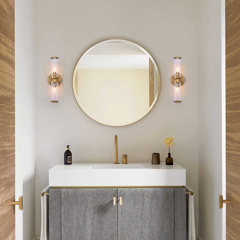 Freyza | Eonia moderne Doppel-Glas-Wandleuchte – modernes Wohnzimmer, Flur