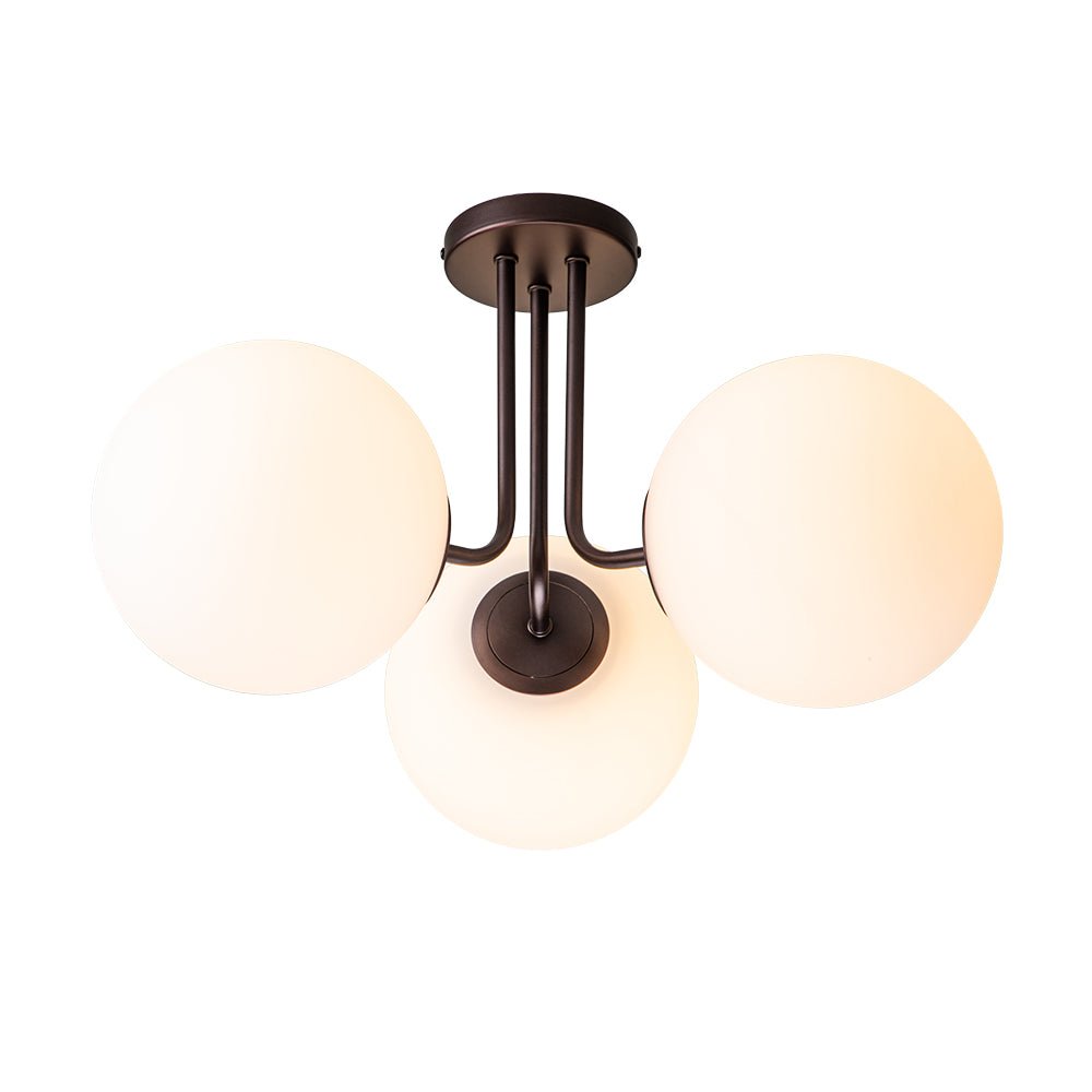 Freyza | Ombra Modern Opal Glass Opal Ceiling Light – Modern Bedroom Living Room