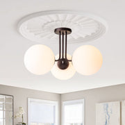 Freyza | Ombra Modern Opal Glass Opal Ceiling Light – Modern Bedroom Living Room