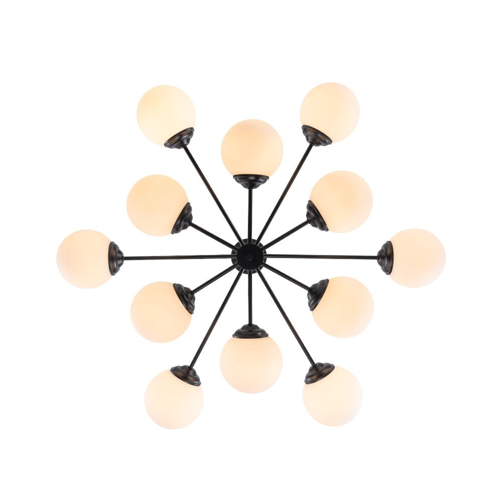 Freyza | Fyrsta Modern Sputnik Glass Opal Chandelier – Modern Dining Room Living Room
