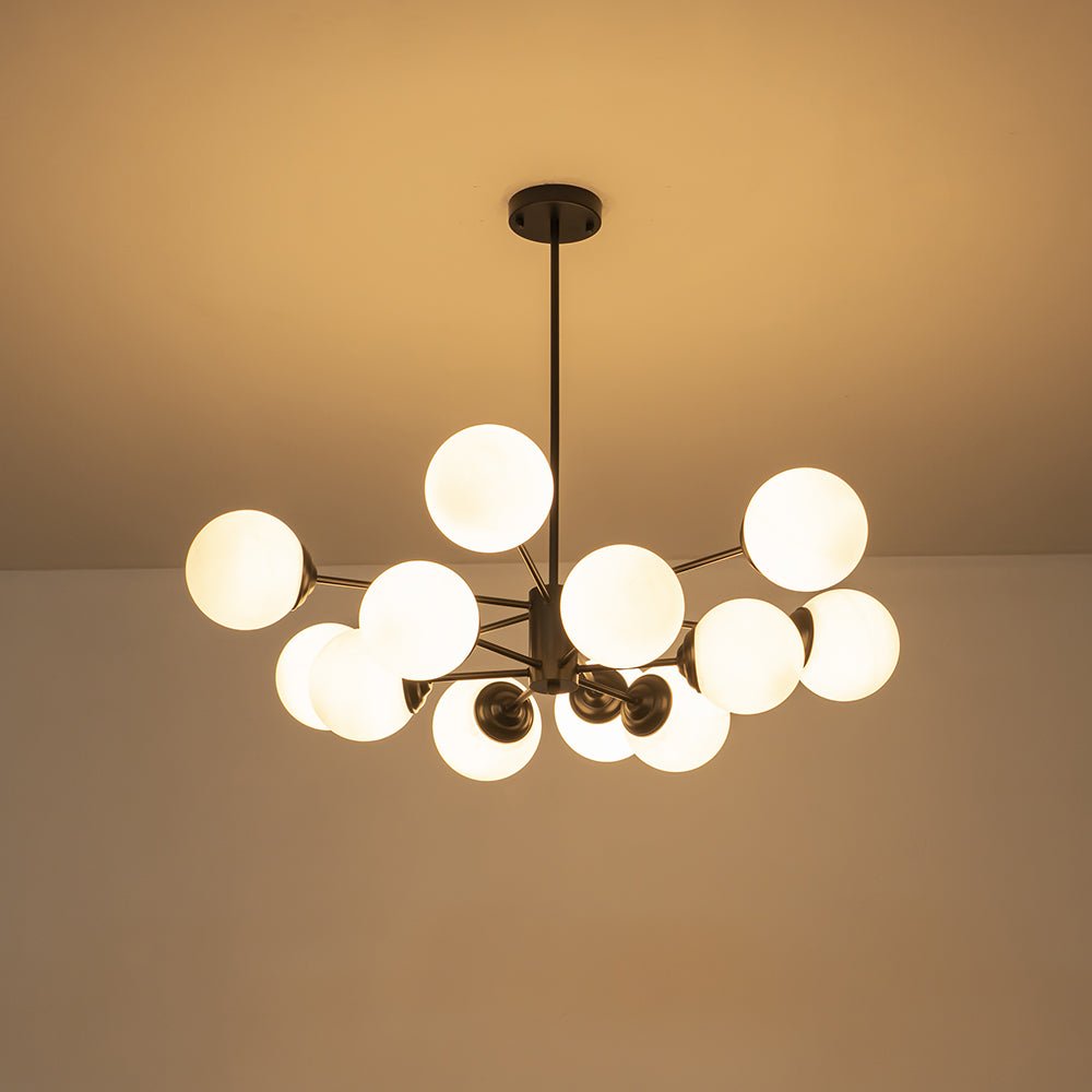 Freyza | Fyrsta Modern Sputnik Glass Opal Chandelier – Modern Dining Room Living Room