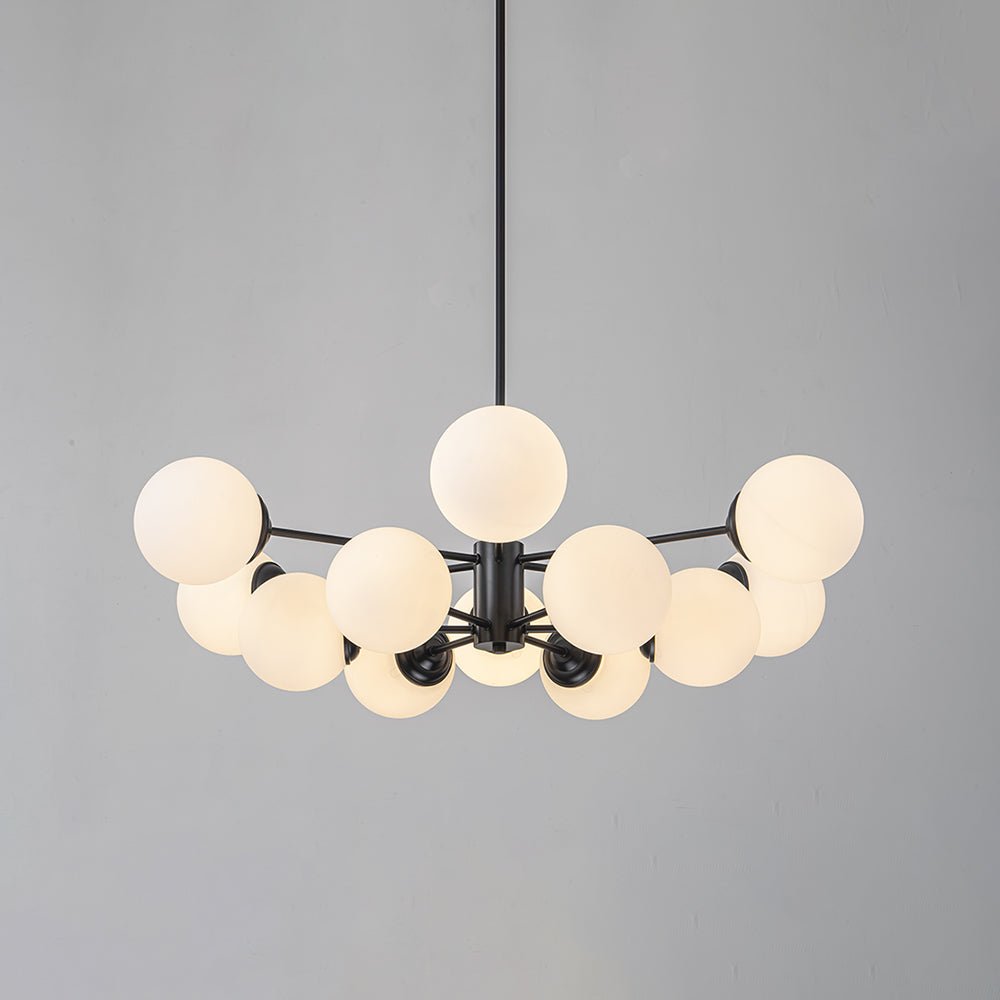 Freyza | Fyrsta Modern Sputnik Glass Opal Chandelier – Modern Dining Room Living Room