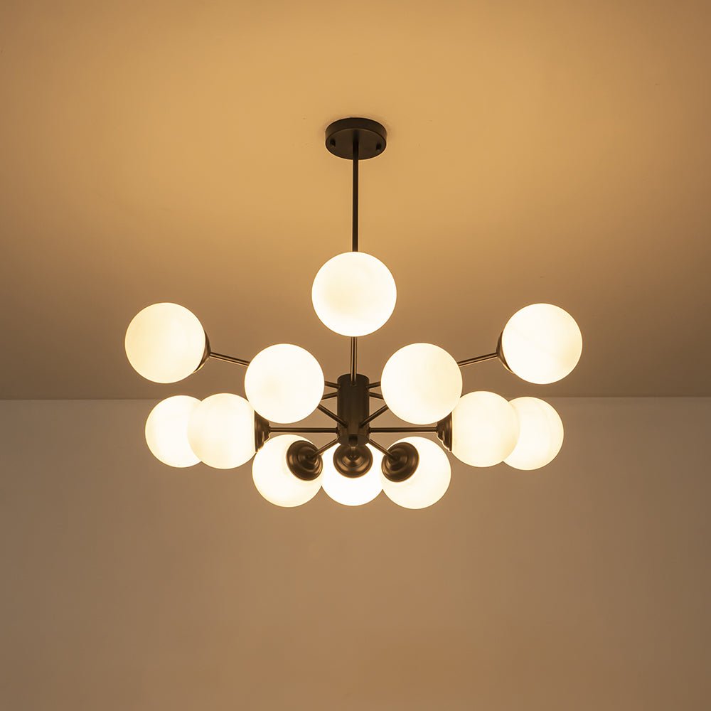 Freyza | Fyrsta Modern Sputnik Glass Opal Chandelier – Modern Dining Room Living Room