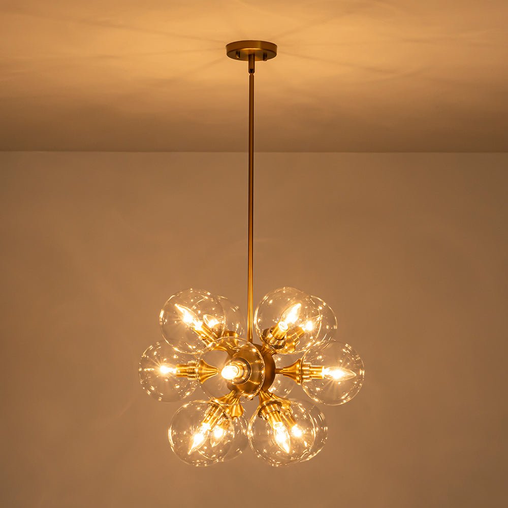Freyza | Moderner Cluster-Glas-Kronleuchter Zoruvium – Modernes Esszimmer, modernes Wohnzimmer